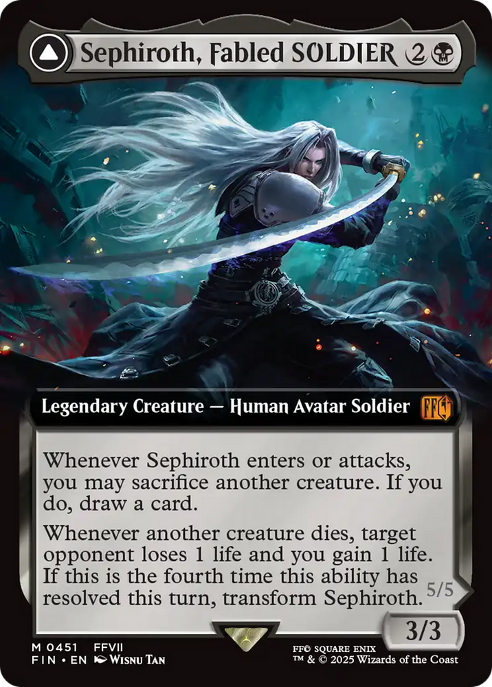 Sephiroth, Fabled SOLDIER // Sephiroth, One-Winged Angel (FIN-451) - FINAL FANTASY: (Extended Art)