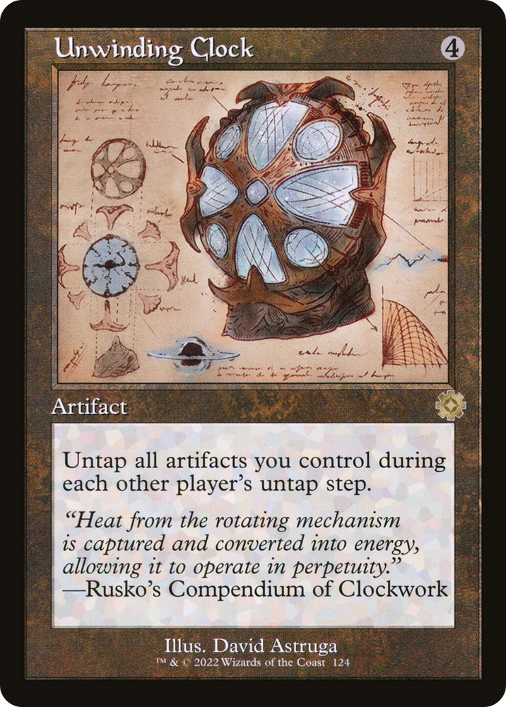 Unwinding Clock (Retro Schematic) [The Brothers' War Retro Artifacts]