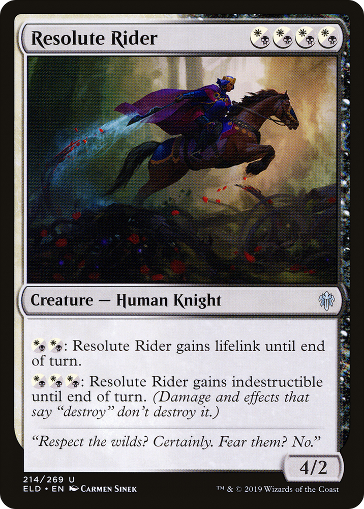 Resolute Rider [Throne of Eldraine]