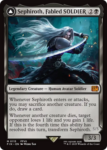 Sephiroth, Fabled SOLDIER // Sephiroth, One-Winged Angel (FIN-115) - FINAL FANTASY