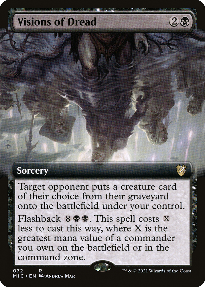 Visions of Dread (Extended Art) [Innistrad: Midnight Hunt Commander]