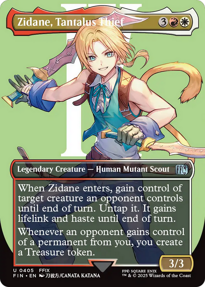 Zidane, Tantalus Thief (FIN-405) - FINAL FANTASY (Borderless) Foil