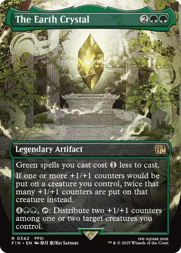 The Earth Crystal (FIN-342) - FINAL FANTASY (Borderless) Foil