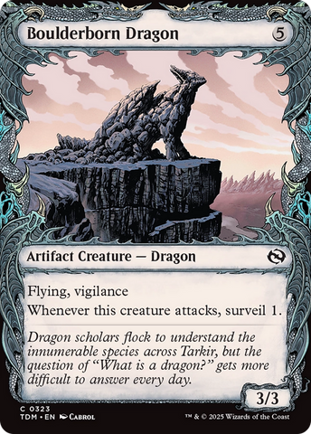 Boulderborn Dragon (TDM-323) - Tarkir: Dragonstorm: (Showcase) Foil