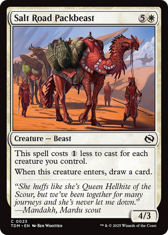 Salt Road Packbeast (TDM-023) - Tarkir: Dragonstorm Foil
