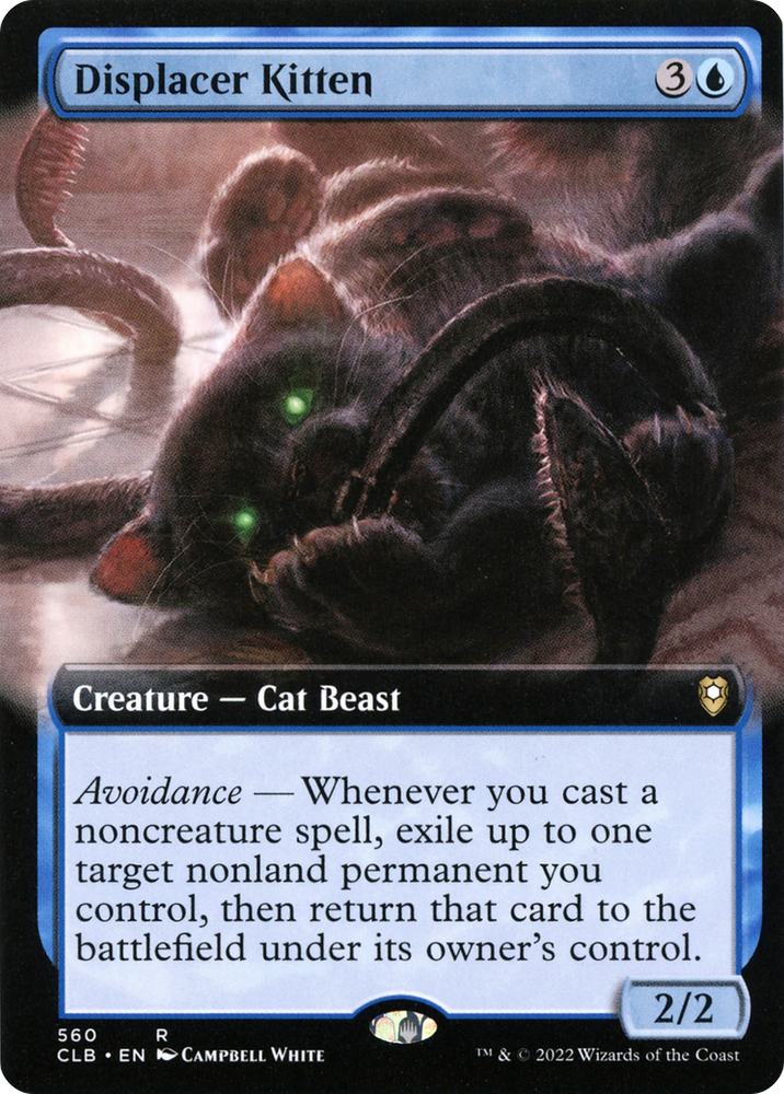 Displacer Kitten (Extended Art) [Commander Legends: Battle for Baldur's Gate]