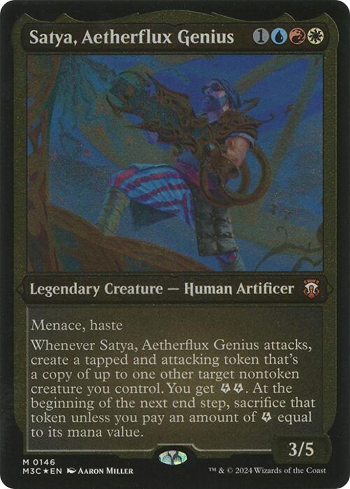 Satya, Aetherflux Genius (Display Commander) [Modern Horizons 3 Commander]