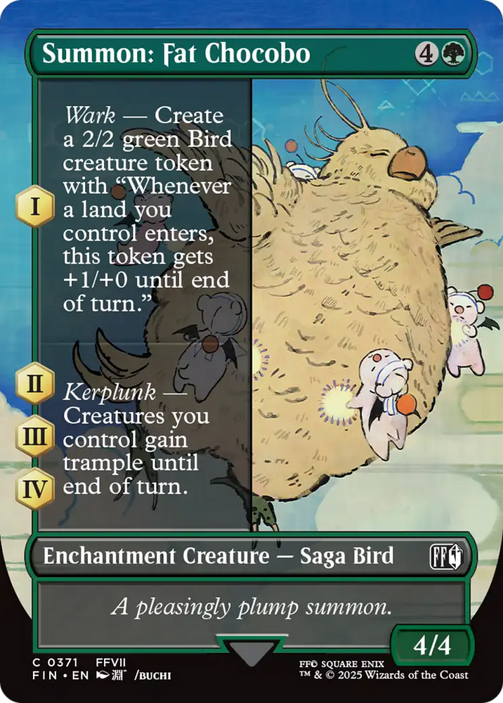 Summon: Fat Chocobo (FIN-371) - FINAL FANTASY: (enchantment) (Borderless)