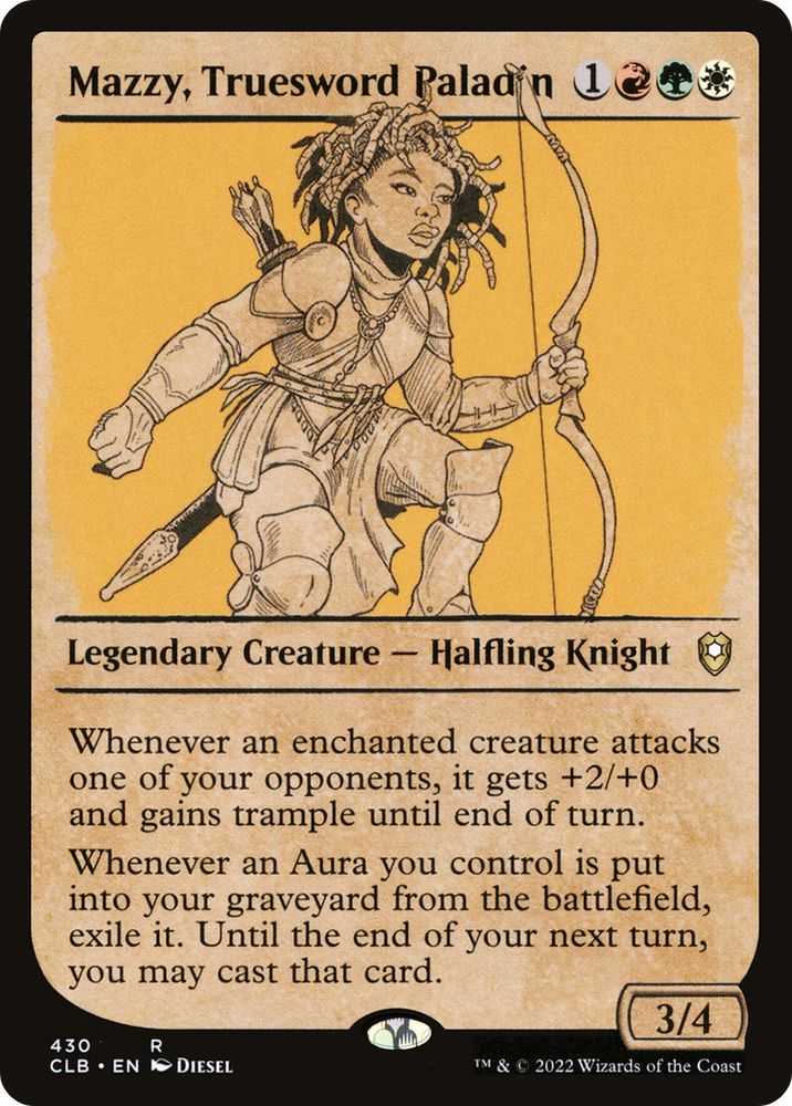Mazzy, Truesword Paladin (Showcase) [Commander Legends: Battle for Baldur's Gate]