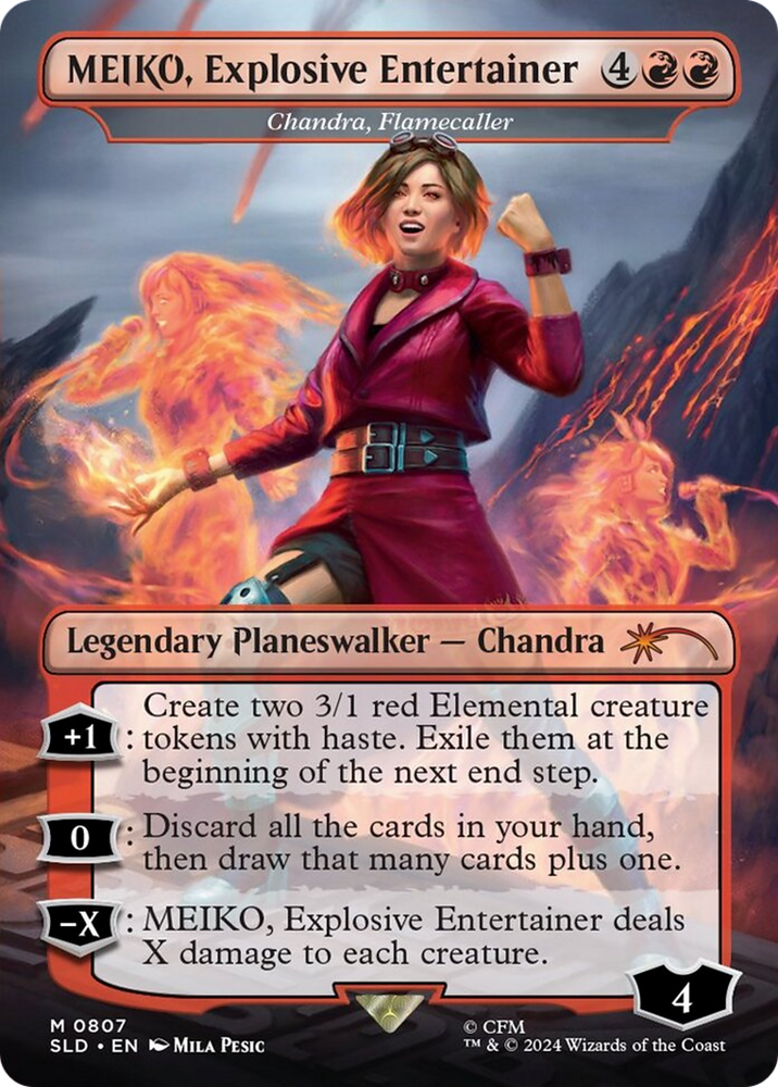 MEIKO, Explosive Entertainer - Chandra, Flamecaller [Secret Lair Drop Series]