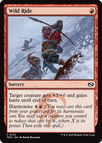 Wild Ride (TDM-132) - Tarkir: Dragonstorm Foil