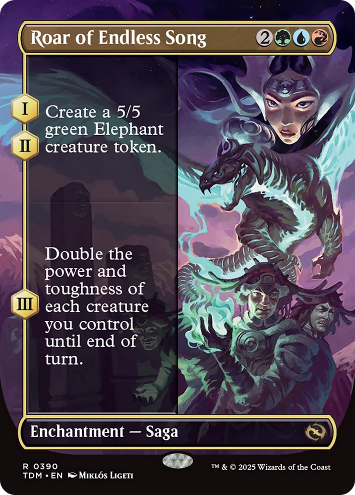 Roar of Endless Song (TDM-390) - Tarkir: Dragonstorm: (enchantment) (Borderless)