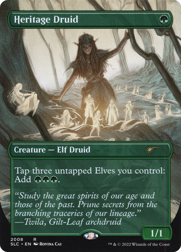 Heritage Druid (Borderless) [Secret Lair 30th Anniversary Countdown Kit]