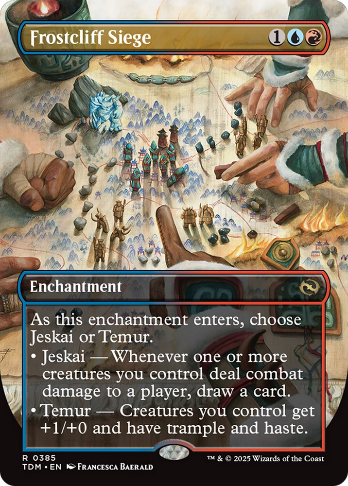 Frostcliff Siege (TDM-385) - Tarkir: Dragonstorm: (enchantment) (Borderless) Foil
