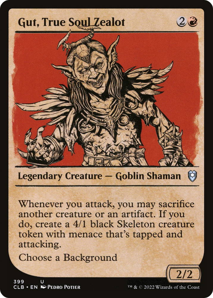Gut, True Soul Zealot (Showcase) [Commander Legends: Battle for Baldur's Gate]