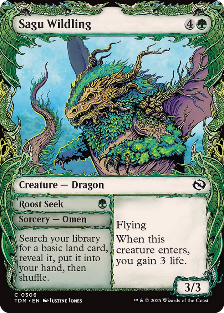 Sagu Wildling // Roost Seek (TDM-306) - Tarkir: Dragonstorm: (Showcase) Foil