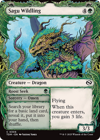 Sagu Wildling // Roost Seek (TDM-306) - Tarkir: Dragonstorm: (Showcase) Foil