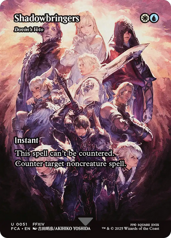 Shadowbringers - Dovin's Veto (Showcase) (FCA-051) - FINAL FANTASY: Through the Ages / Shadowbringers (Borderless) Foil