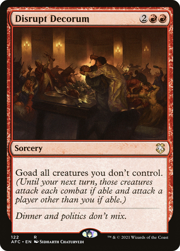 Disrupt Decorum [Dungeons & Dragons: Adventures in the Forgotten Realms Commander]