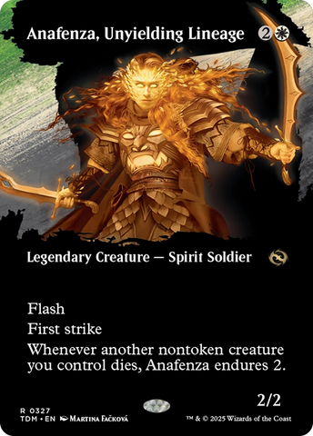 Anafenza, Unyielding Lineage (TDM-327) - Tarkir: Dragonstorm: (Showcase) (Borderless) Foil