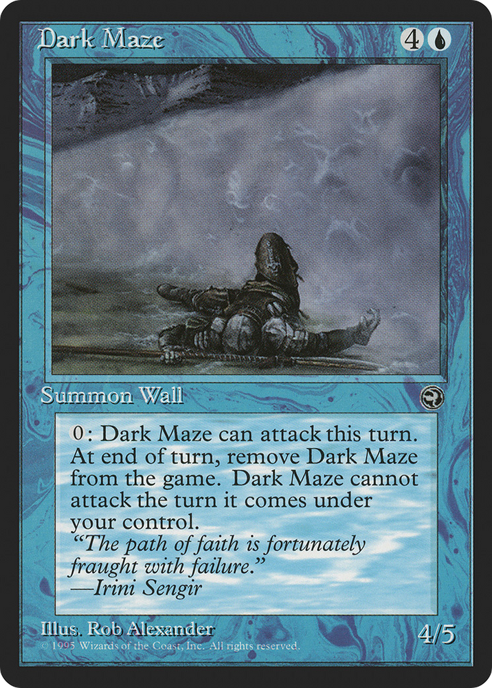 Dark Maze (Irini Sengir Flavor Text) [Homelands]