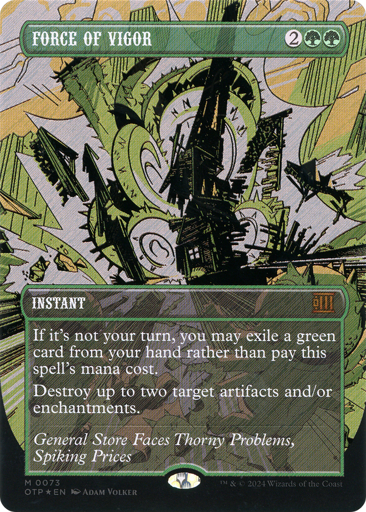 Force of Vigor (Textured Foil) [Outlaws of Thunder Junction: Breaking News]