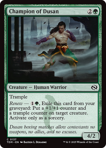 Champion of Dusan (TDM-137) - Tarkir: Dragonstorm Foil