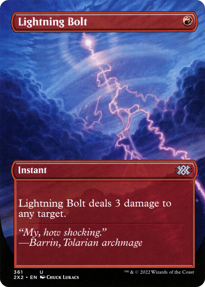 Lightning Bolt (Borderless Alternate Art) [Double Masters 2022]
