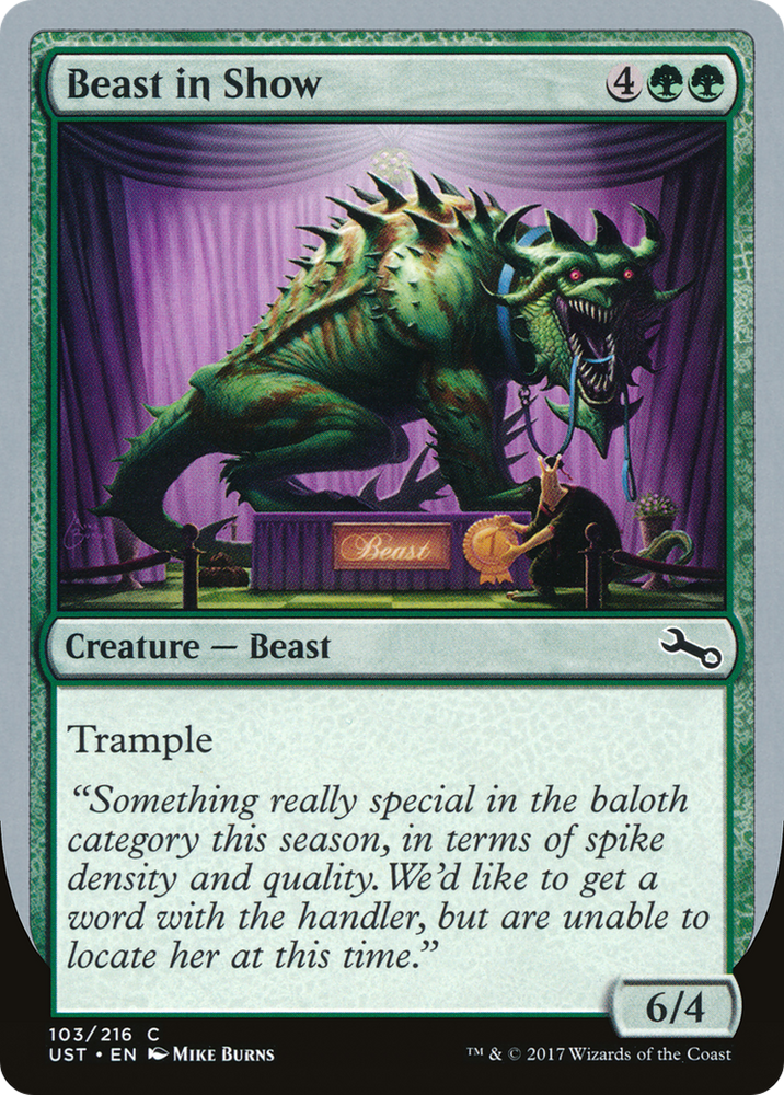 Beast in Show ("Something really special...") [Unstable]