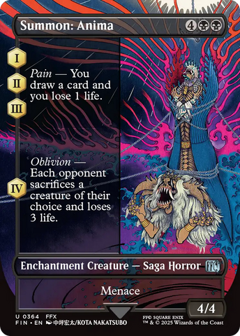 Summon: Anima (FIN-364) - FINAL FANTASY: (enchantment) (Borderless) Foil