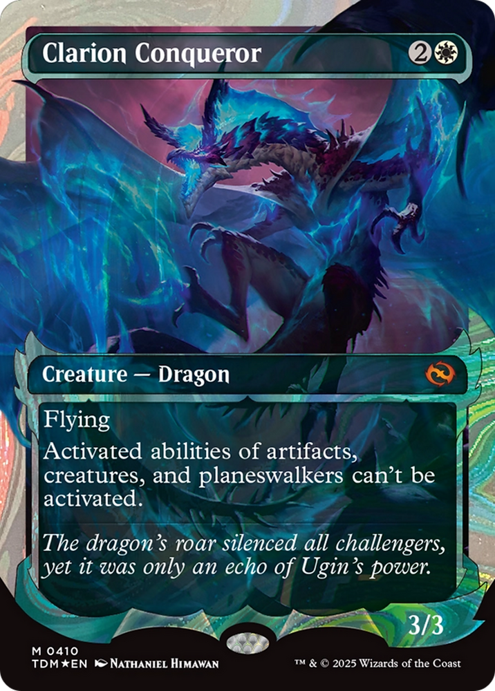 Clarion Conqueror (TDM-410) - Tarkir: Dragonstorm: (Showcase) (Borderless) Foil
