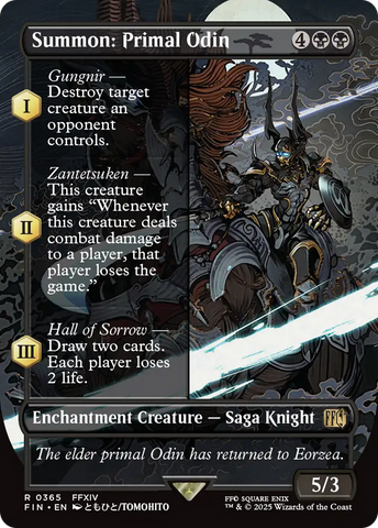 Summon: Primal Odin (FIN-365) - FINAL FANTASY: (enchantment) (Borderless)