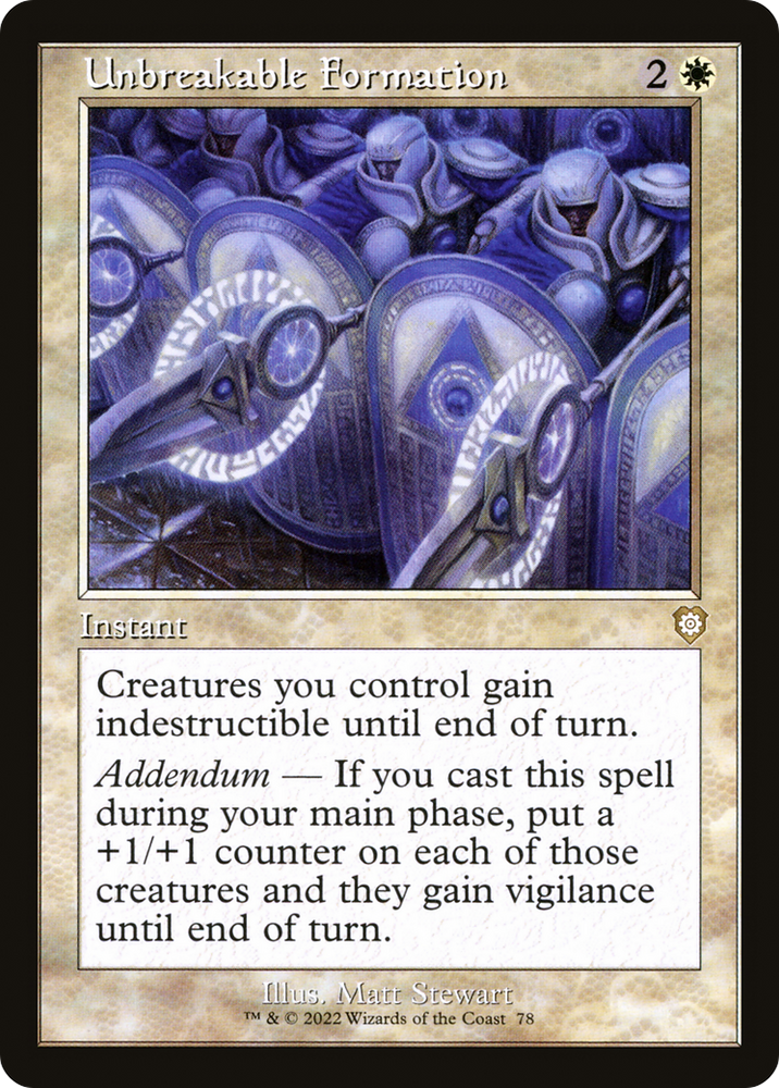 Unbreakable Formation (Retro) [The Brothers' War Commander]