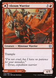 Akoum Warrior // Akoum Teeth [Zendikar Rising]