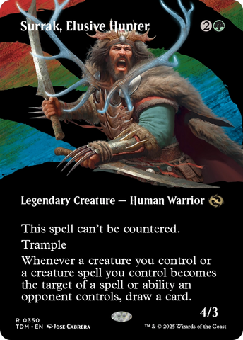 Surrak, Elusive Hunter (TDM-350) - Tarkir: Dragonstorm: (Showcase) (Borderless)