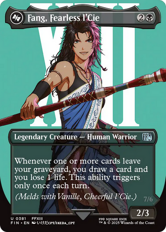 Fang, Fearless l'Cie (Borderless) (FIN-381) - FINAL FANTASY (Borderless) Foil