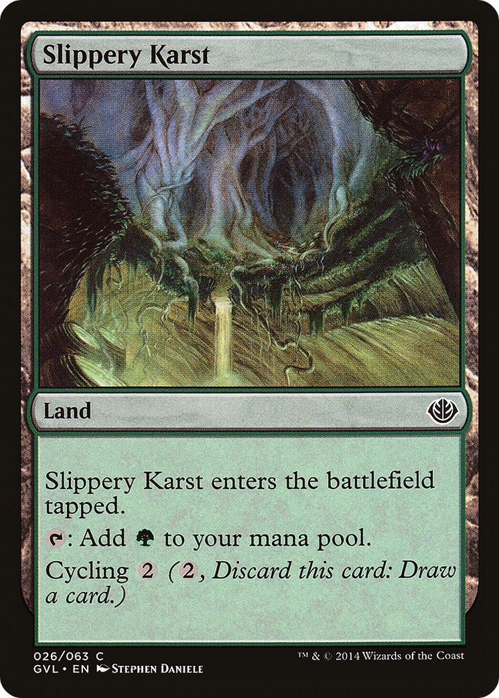 Slippery Karst (Garruk vs. Liliana) [Duel Decks Anthology]