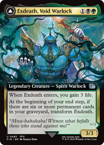 Exdeath, Void Warlock // Neo Exdeath, Dimension's End (FIN-485) - FINAL FANTASY: (Extended Art)