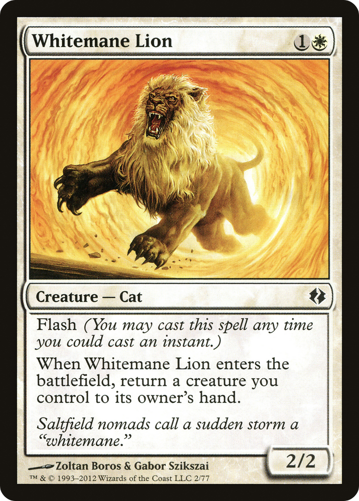 Whitemane Lion [Duel Decks: Venser vs. Koth]