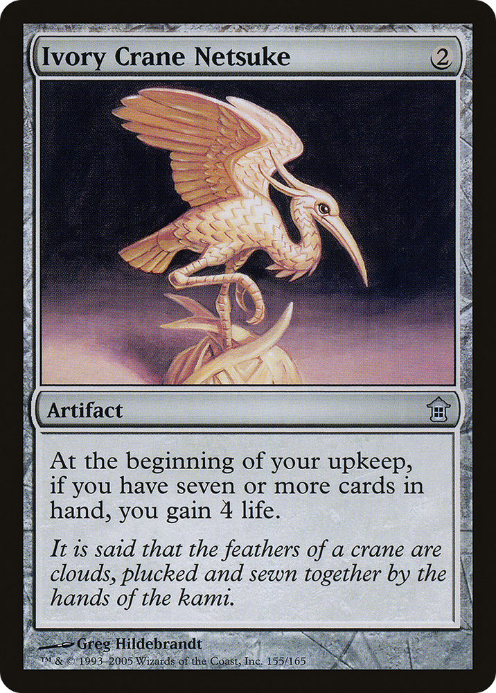 Ivory Crane Netsuke [Saviors of Kamigawa]