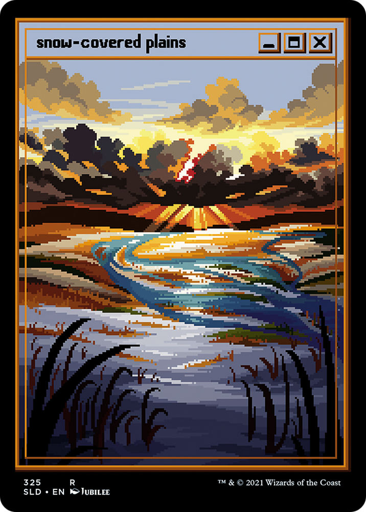 Snow-Covered Plains (SLD-325) - Secret Lair Drop Etched Foil