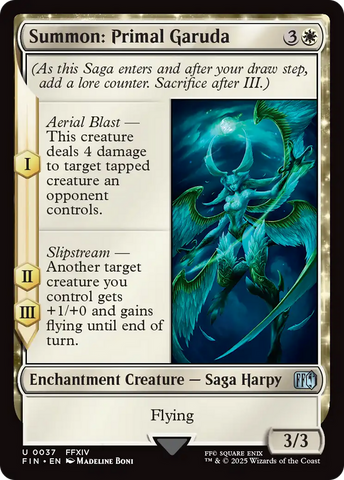 Summon: Primal Garuda (FIN-037) - FINAL FANTASY: (enchantment) Foil