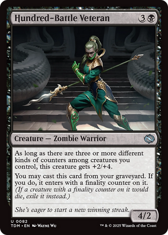 Hundred-Battle Veteran (TDM-082) - Tarkir: Dragonstorm Foil