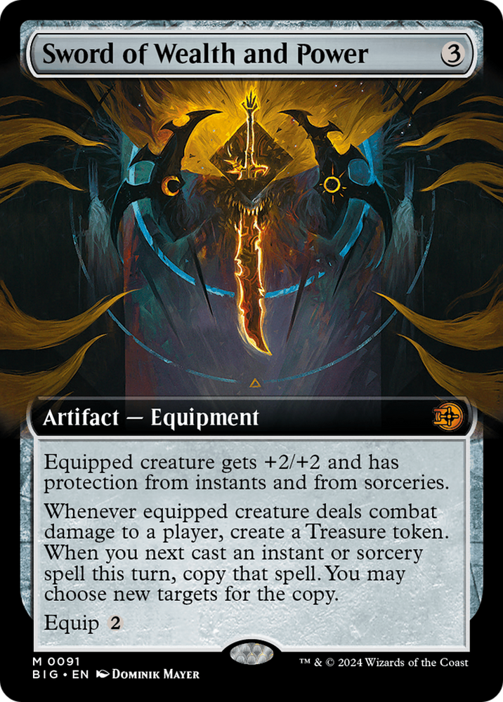 Sword of Wealth and Power (Extended Art) [Outlaws of Thunder Junction: The Big Score]