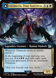 Ultimecia, Time Sorceress // Ultimecia, Omnipotent (FIN-513) - FINAL FANTASY: (Extended Art) Foil