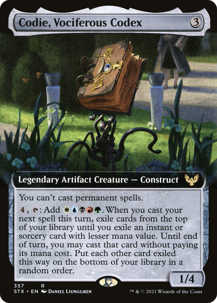 Codie, Vociferous Codex (Extended Art) [Strixhaven: School of Mages]
