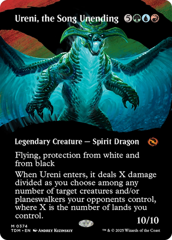Ureni, the Song Unending (TDM-374) - Tarkir: Dragonstorm: (Showcase) (Borderless) Foil