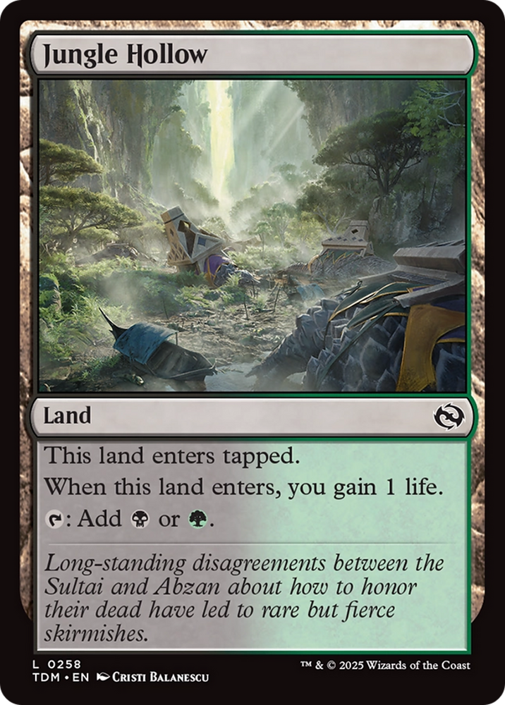 Jungle Hollow (TDM-258) - Tarkir: Dragonstorm Foil