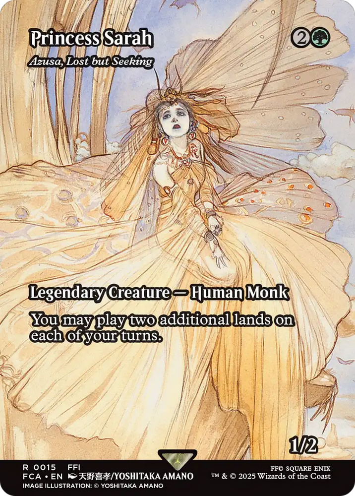 Princess Sarah - Azusa, Lost but Seeking (Showcase) (FCA-015) - FINAL FANTASY: Through the Ages / Princess Sarah (Borderless) Foil