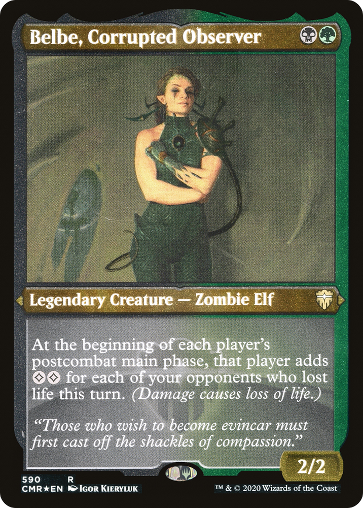 Belbe, Corrupted Observer (Etched) [Commander Legends]